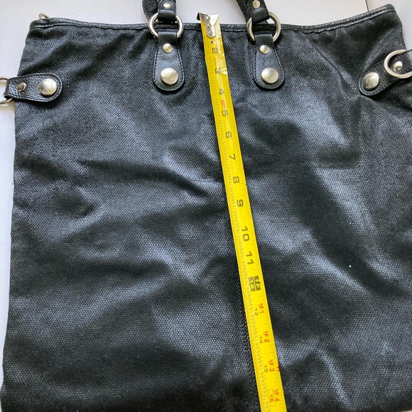 Hogan Tote Bag Coated Canvas Trend Media Black - Picture 8 of 11